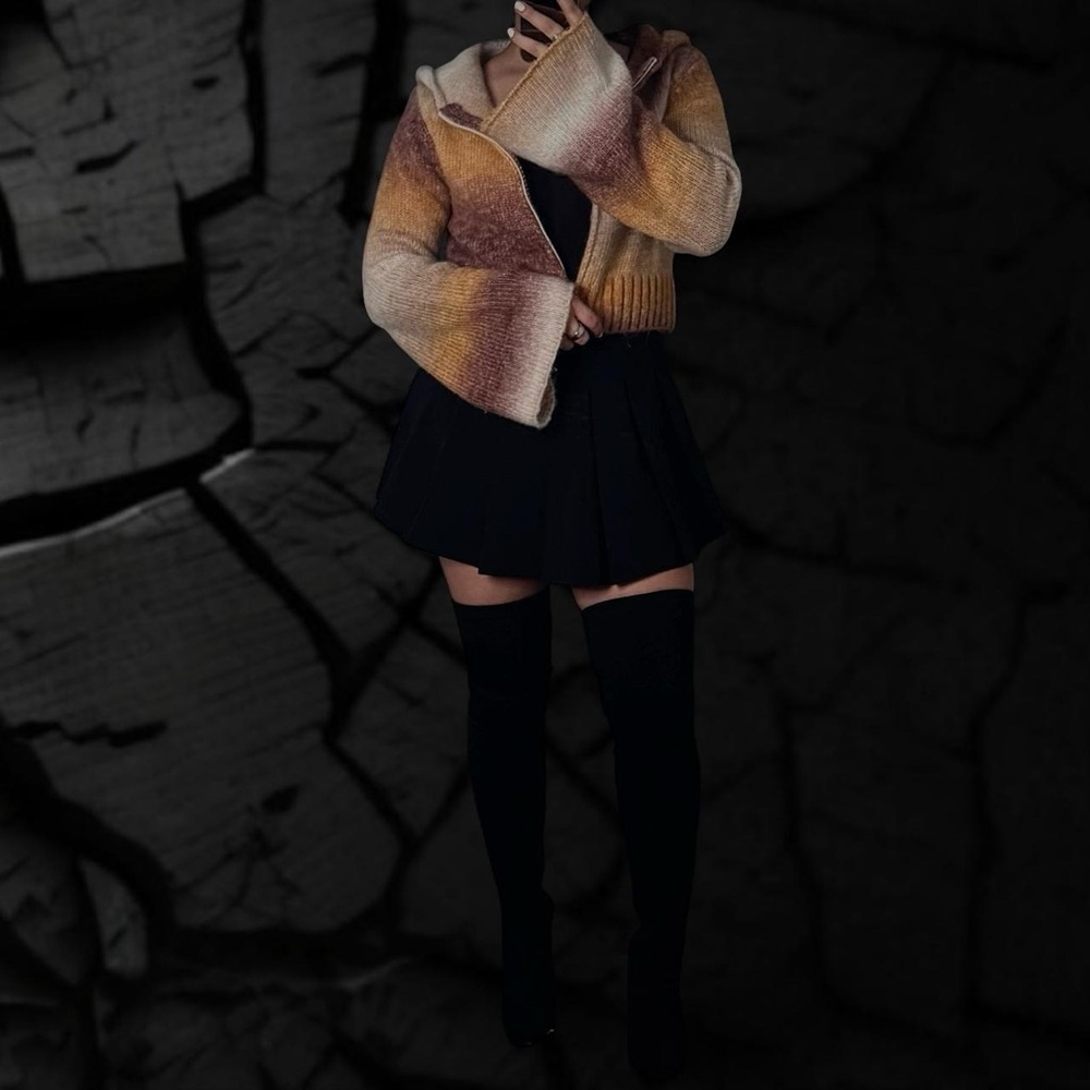 SHEIN Gradient Brown and Tan Cardigan